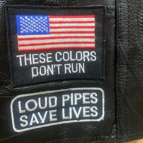 Diamond Plate Buffalo Leather Motorcycle Vest Mens US 2XL - Picture 5 of 8